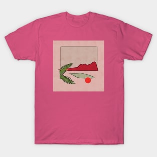 Sunny Palm Abstract Shapes T-Shirt